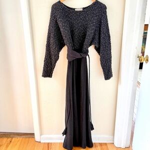 Elegant 100% wool Long Sleeve Dress